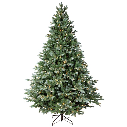 Northlight Real Touch™ 9Ft Pre-Lit Full Spruce Artificial Christmas Tree, Clear Lights in Blue | 9 ft | Michaels®
